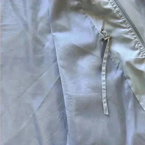 Women's Sam Edelman Ripstop Hooded Anorak Long Sleeve Zip Jacket Size Small Grey - Picture 7 of 11